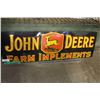 Image 1 : John deere farm implements sign 42"w x 13"h Metal