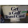 Image 1 : Double Sided Gulf Travel Card Sign Metal