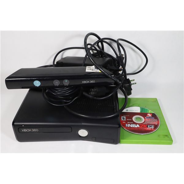 XBOX 360 CONSOLE WITH POWER CABLE, HDMI,