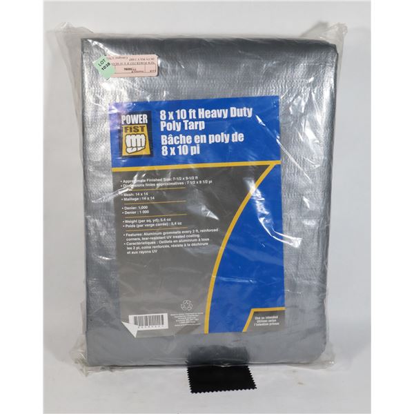 NEW POWER FIST 8' X 10' HEAVY DUTY POLY TARP