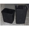 Image 1 : TWO GARBAGE PAILS. ONE IS 15" TALL AND THE OTHER