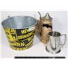 Image 1 : BUNDLE OF BEER ITEMS INCLUDING BEER BUCKET,