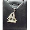 Image 2 : SILVER SAILBOAT STYLE NECKLACE