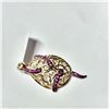 Image 2 : SILVER GOLD PLATED &RUBY PENDANT