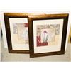 Image 1 : TWO MATCHING STYLE FRAMED UNDER GLASS WALL
