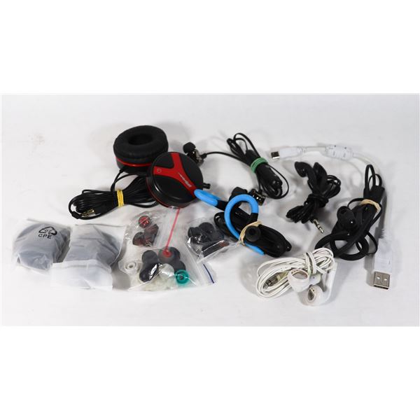 BUNDLE OF HEAD PHONES INCLUDING BLUETOOTH