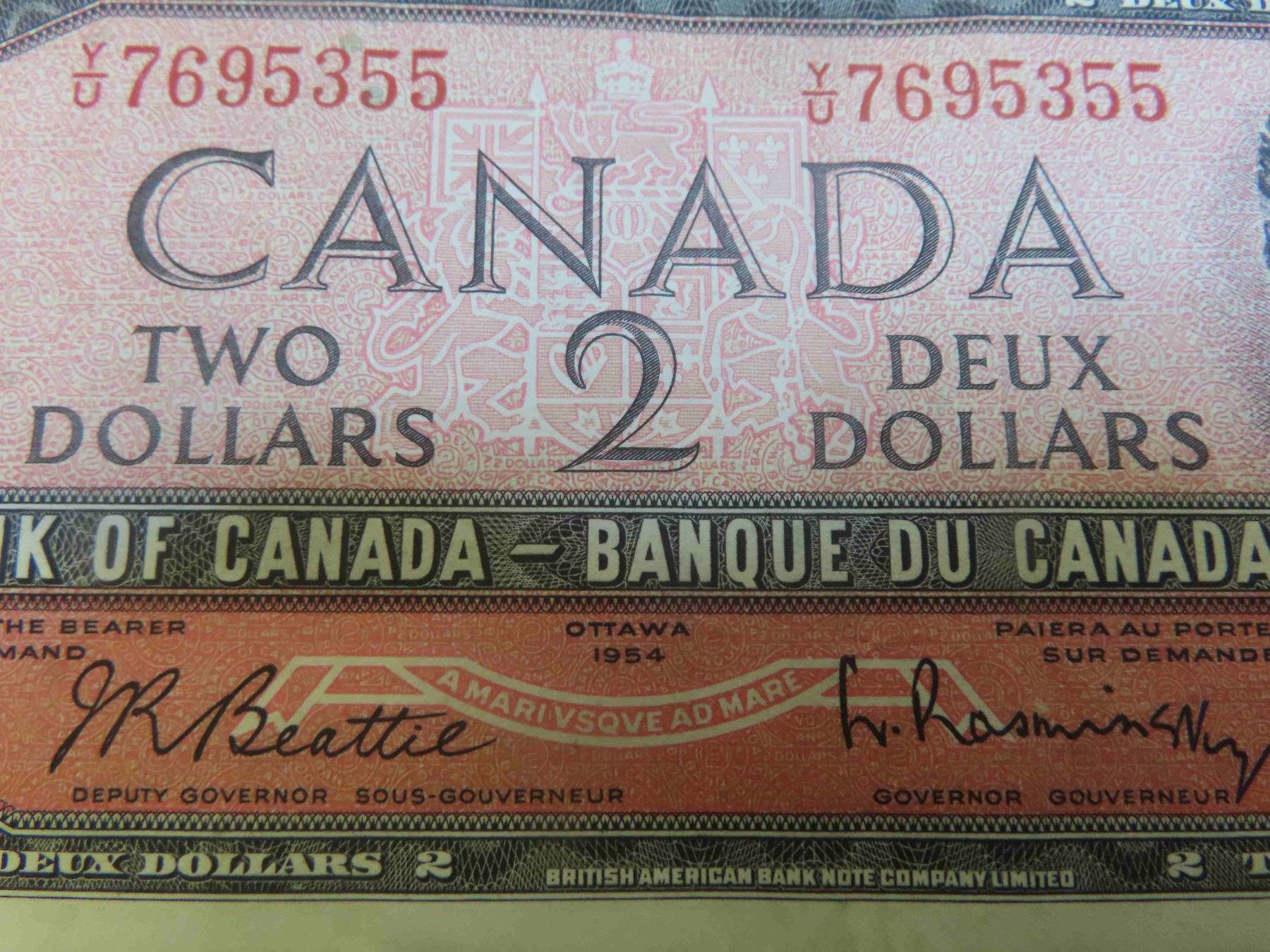 1954 Canadian $2 Bill