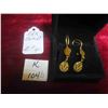 Image 1 : 22K Gold Pierced Earrings - Total Weight 2.7 gr