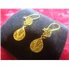 Image 2 : 22K Gold Pierced Earrings - Total Weight 2.7 gr