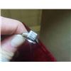 Image 8 : 10K White Gold Ring with Diamonds Sz 4.5 - Total Weight 2.7 gr