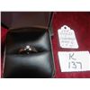 Image 1 : 10K Gold with Solitaire Diamond Sz 6 - Total Weight 1.5 gr