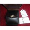 Image 1 : 10K Gold Ladies Diamond Ring Sz 8 - Total Weight 1.4 gr