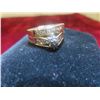 Image 2 : 10K Gold + Diamond Engagement + Wedding Set Sz 7 3/4 - Total Weight 4.9 gr