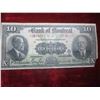 Image 6 : 1923 Bank of Montreal 10 Dollar Bill - Very Rare
