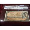 Image 1 : 1954 Canada $50 Dollar Bill ' Modified' Graded EF 40 - Very Nice