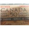 Image 4 : 1954 Canada $50 Dollar Bill ' Modified' Graded EF 40 - Very Nice