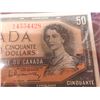 Image 8 : 1954 Canada $50 Dollar Bill ' Modified' Graded EF 40 - Very Nice