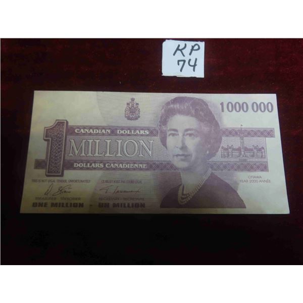 2000 Novelty Canada Million Dollar Bill