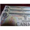 Image 7 : (3) 1973 Canada Uncirculated $1 Bills with Sequential Serial Numbers ;