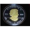 Image 3 : 2014 $20 Fine Silver Gold Plated Coin - Bison