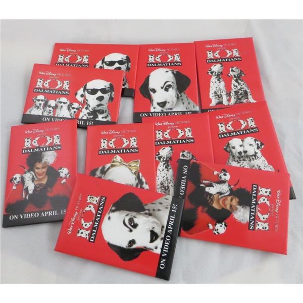 Lot Of 10 Disney 101 Dalmatians Movie Promo Buttons