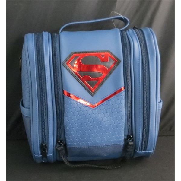 New Superman Men's Leather Toiletry Travel Bag