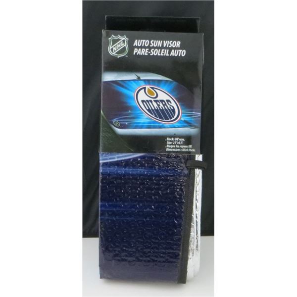 New Edmonton Oilers Auto Sun Visor 25" x 53"