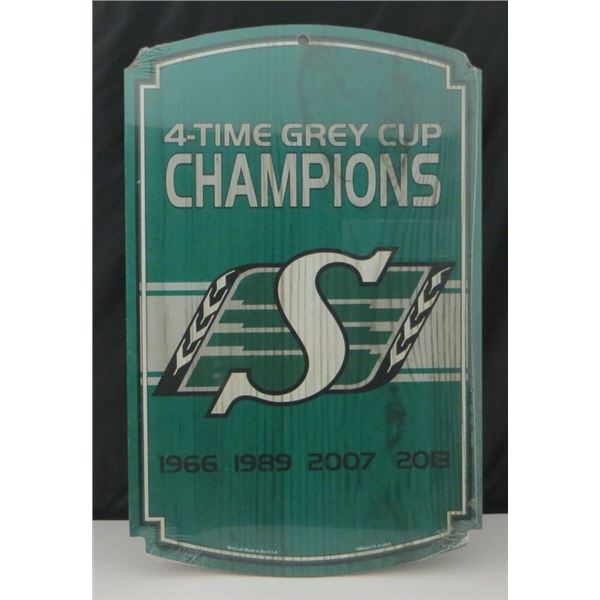 Saskatchewan Rough Riders Wooden Sign 17