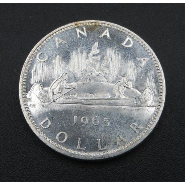 1965 Canadian Silver $1 Dollar Coin