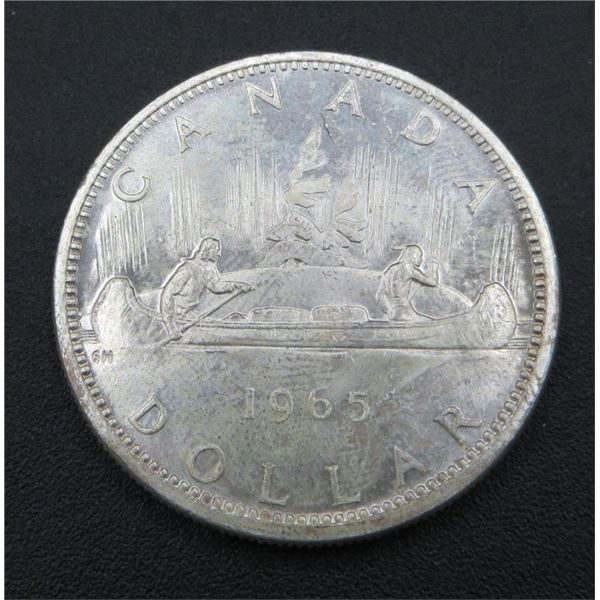 1965 Canadian Silver $1 Dollar Coin