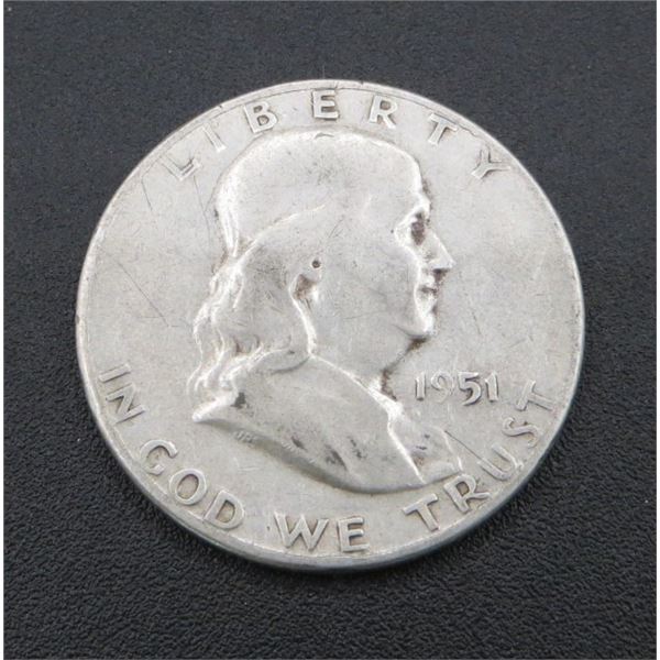 1951 USA Half-Dollar Silver Coin