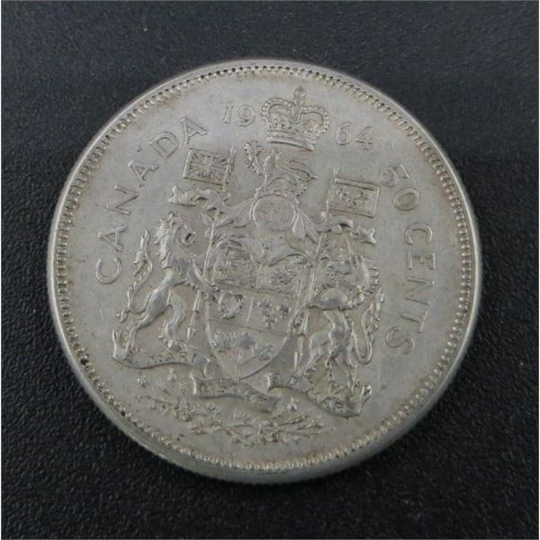 1964 Canadian Silver 50 Cent Coin