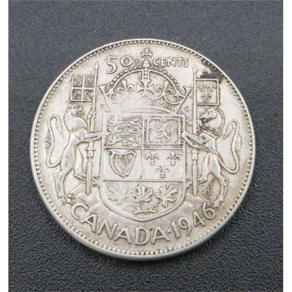 1946 Canadian Silver 50 Cent Coin