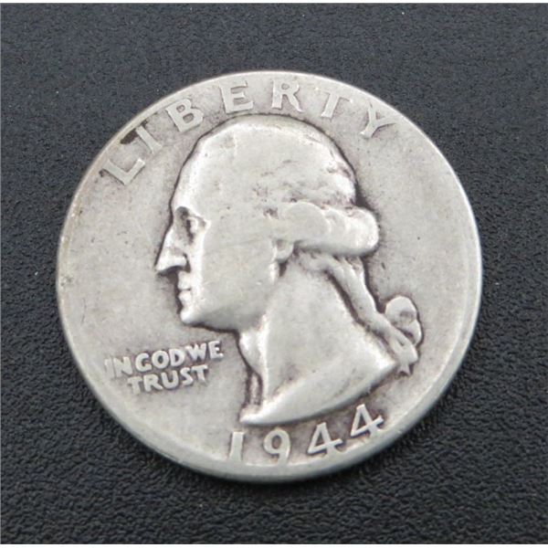 1944 USA Silver 25 Cent Coin