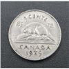 Image 1 : 1939 Canadian Nickle 5 Cent Coin
