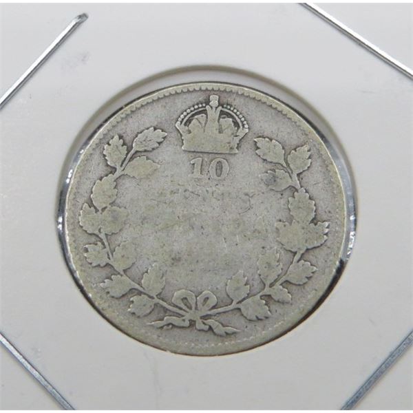 1920 Canadian Silver 10 Cent Coin