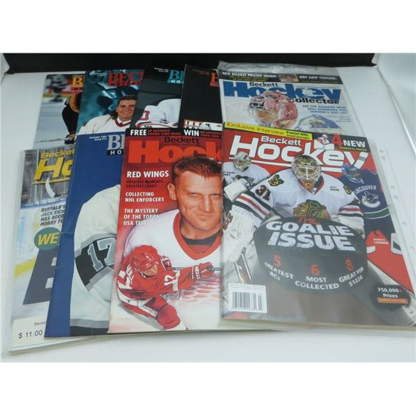 Beckett Hockey Monthly NHL Magazines Lot Brett Hull, Martin Brodeur, Jack Eichel & More