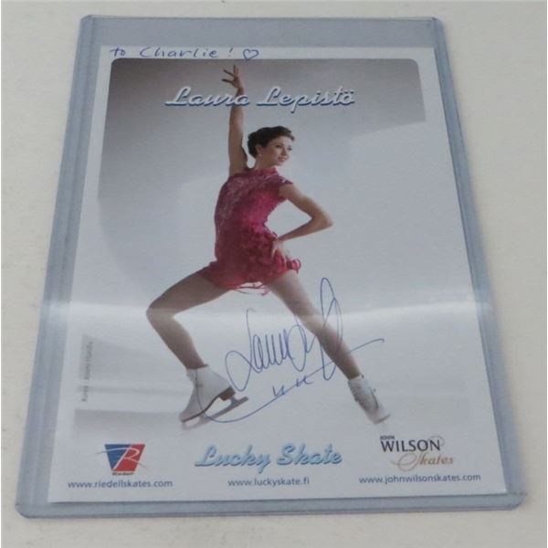 Laura Lepisto Figure Skater Autographed Photo