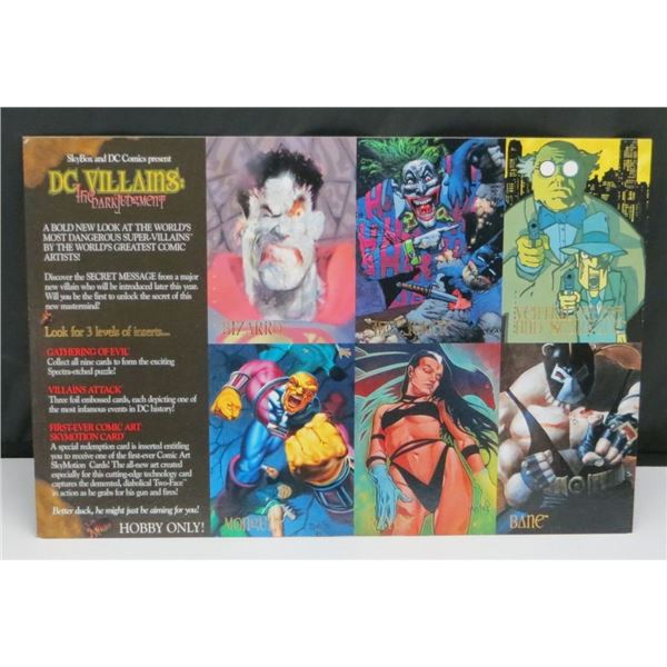 DC Villains The Dard Judgement 1995 Skybox Uncut Prototype Card Sheet Promo