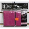 Image 1 : PRO-Matte Eclipse Standard Deck Protector Sleeves: Pink 100 Pack