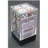 Image 1 : Chessex Festive Carousel/white 16mm d6 Dice Block (12 dice)