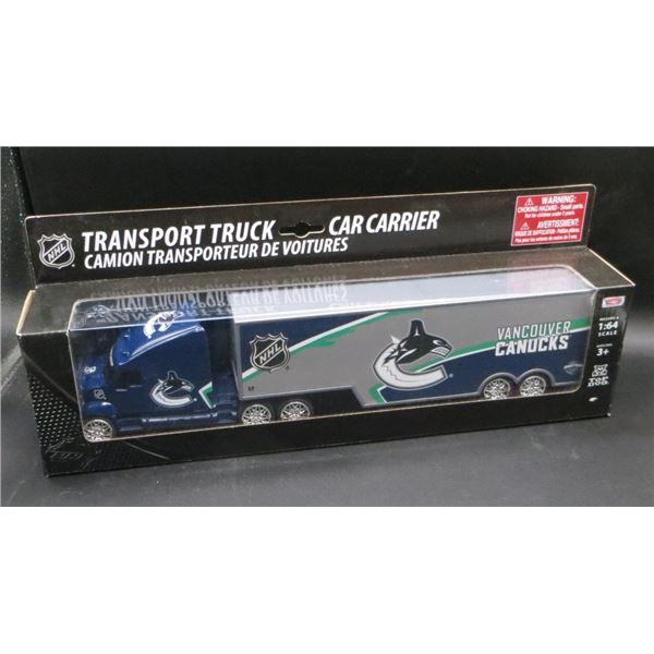 Vancouver Canucks Truck Carrier 1:64 Scale Die-Cast