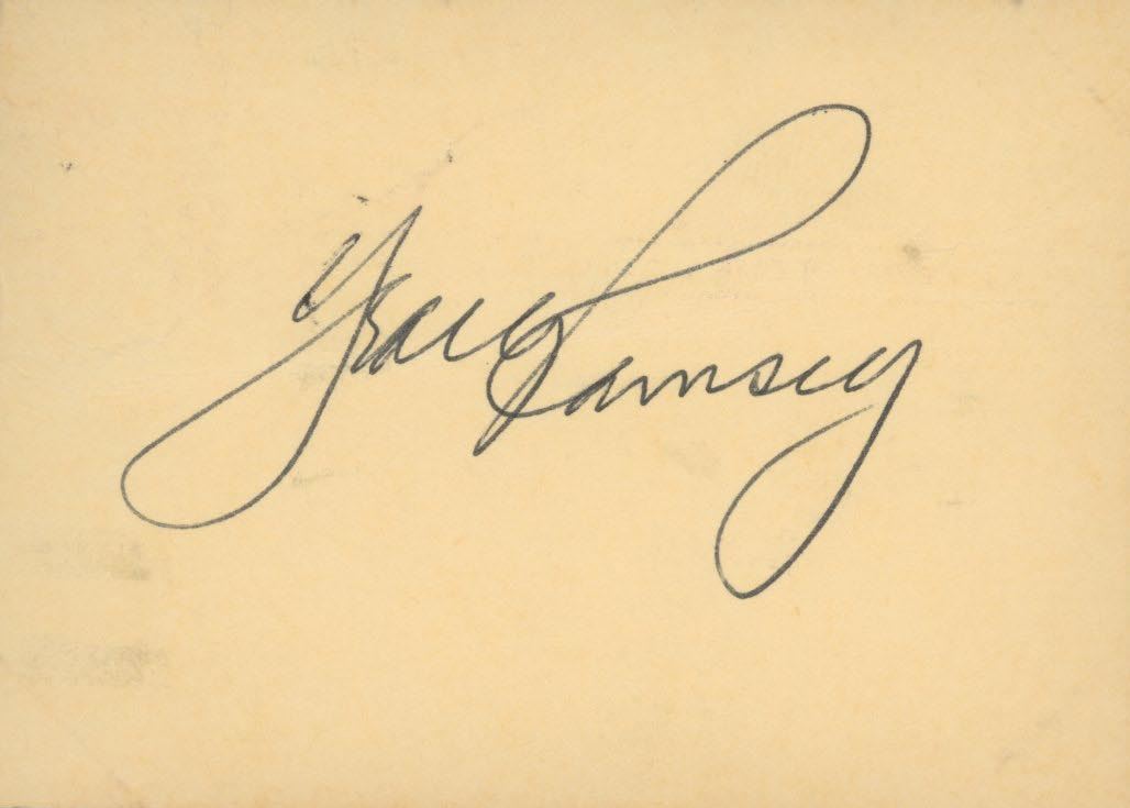 Jack Ramsay original signature