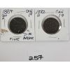 Image 1 : LOT OF 2 - 1882 & 1884 CDN LARGE PENNIES