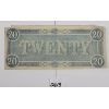 Image 2 : 1864 US CONFEDERATE $20 BANKNOTE