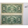 Image 2 : LOT OF 2 - 1937 CDN $1 BANKNOTES