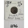 Image 1 : 1854 US 10 CENT SILVER COIN