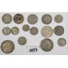 Image 2 : LOT OF 15 - WORLD COINS - INCL SPANISH SILVER & 1867 40 CENT PC