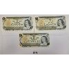 Image 1 : LOT OF 3 - 1973 CDN UNCIRCULATED $1 BANKNOTES