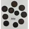 Image 2 : LOT OF 10 - EARLY WORLD COINS - INCL 1894 10 CENTESIMI, 1842 SPANISH 8 MARAVEDIS, ETC. 